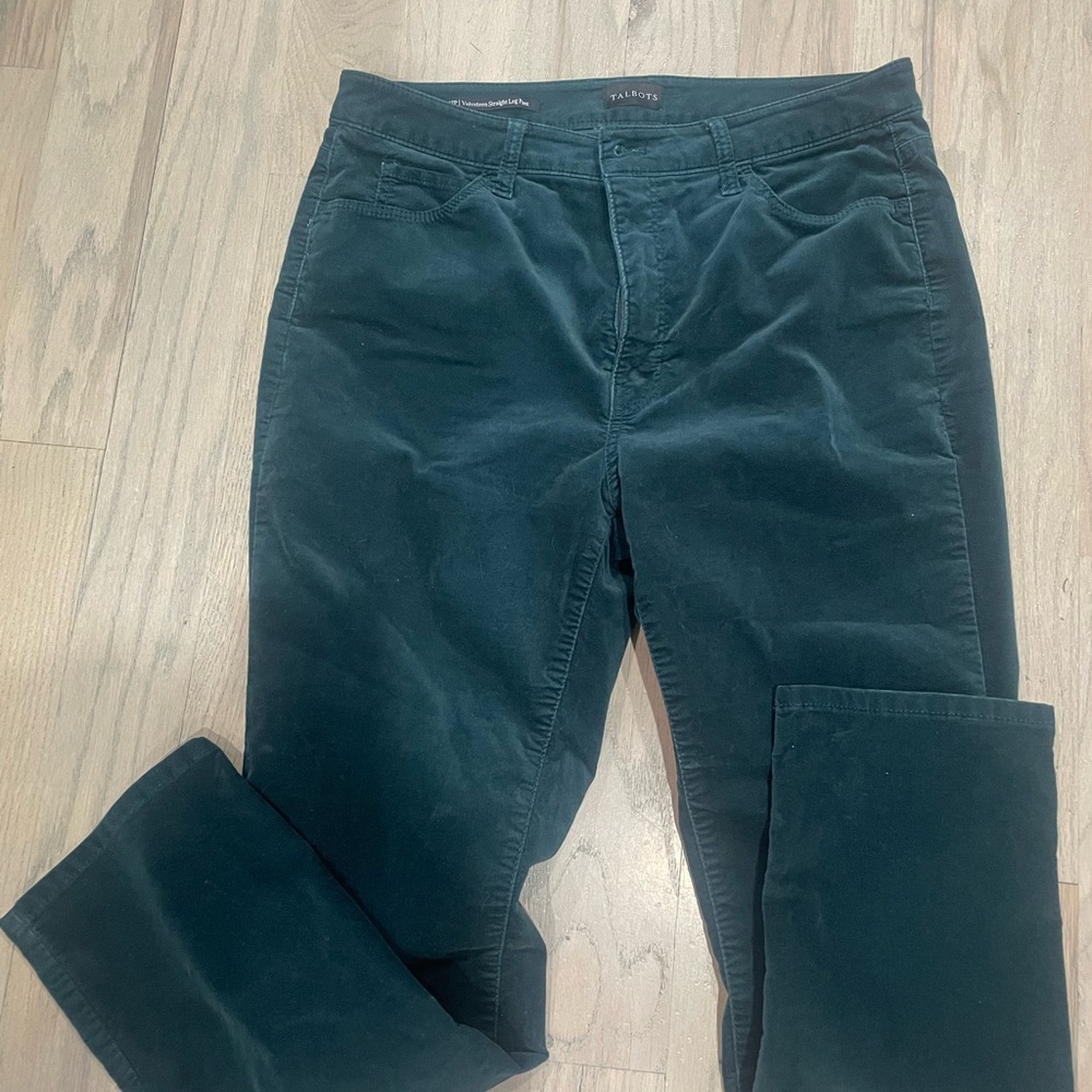 Talbots Forest Green Velveteen Pants